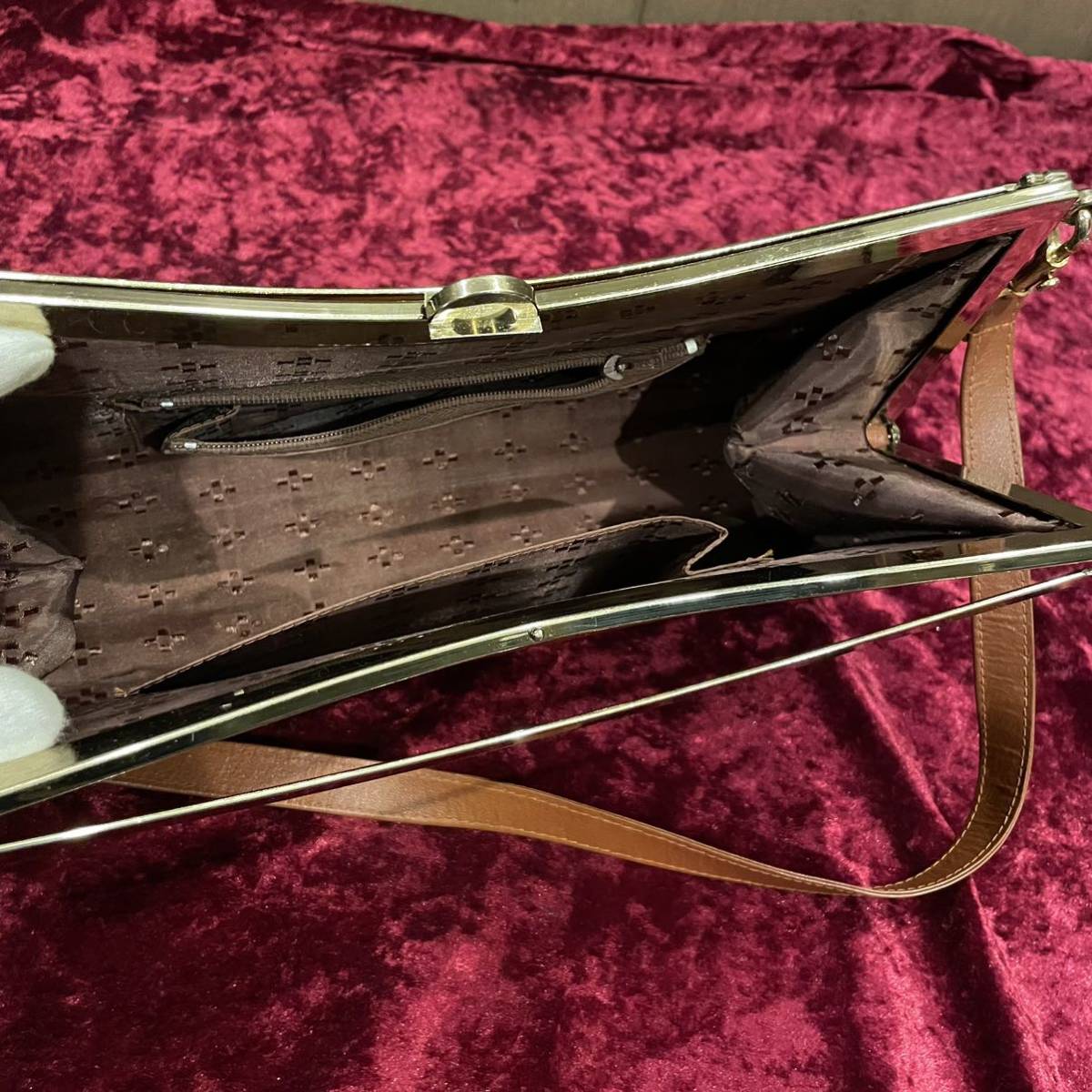 希少 Pholidota 穿山甲 センザンコウ 和装 ハンドル金具 2WAY バッグ