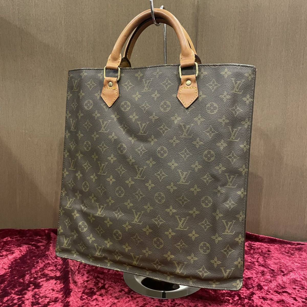 本物 内装綺麗 ルイヴィトン サックプラ モノグラム ハンドバッグ