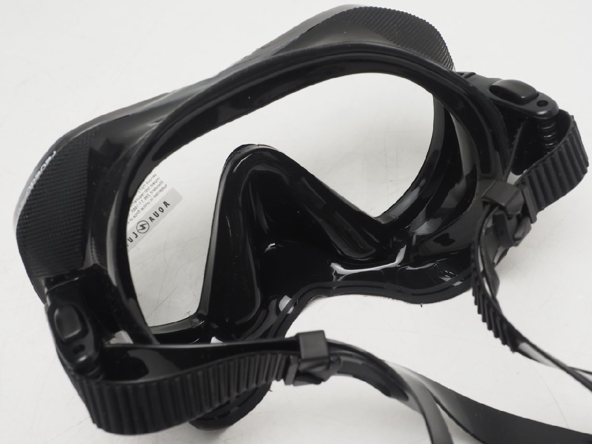新品 AQUALUNG アクアラング REVEAL X1 リヴィール ダイビングマスク ブラックシリコン マスクストラップ付 ダイビング用品[MM51442]の画像3