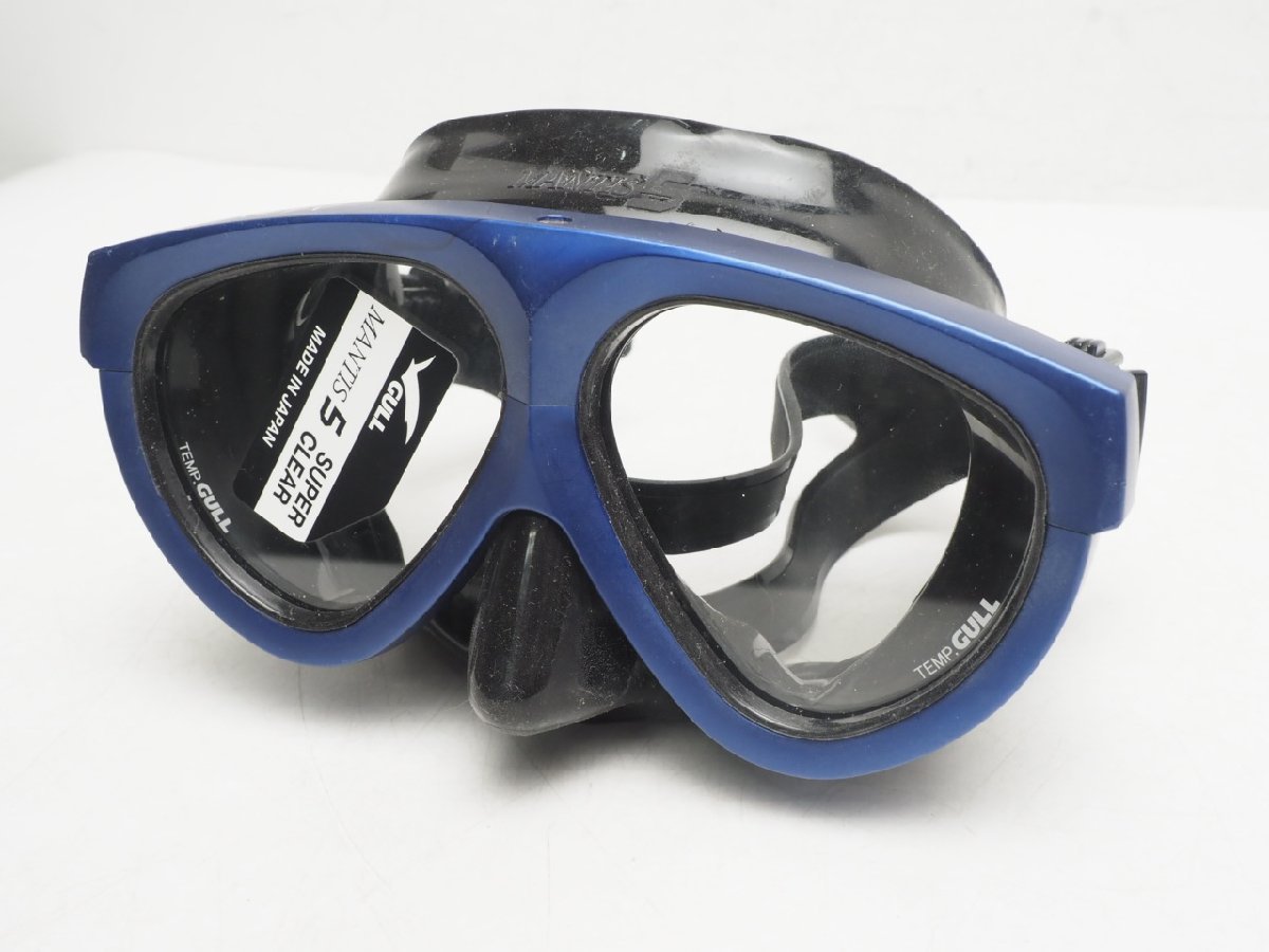 USED GULL ガル MANTIS 5 マンティス 5 マスク ダイビングマスク 保管ケース付 ブラックシリコン ランク:AA ダイビング用品 [KK51455]の画像1