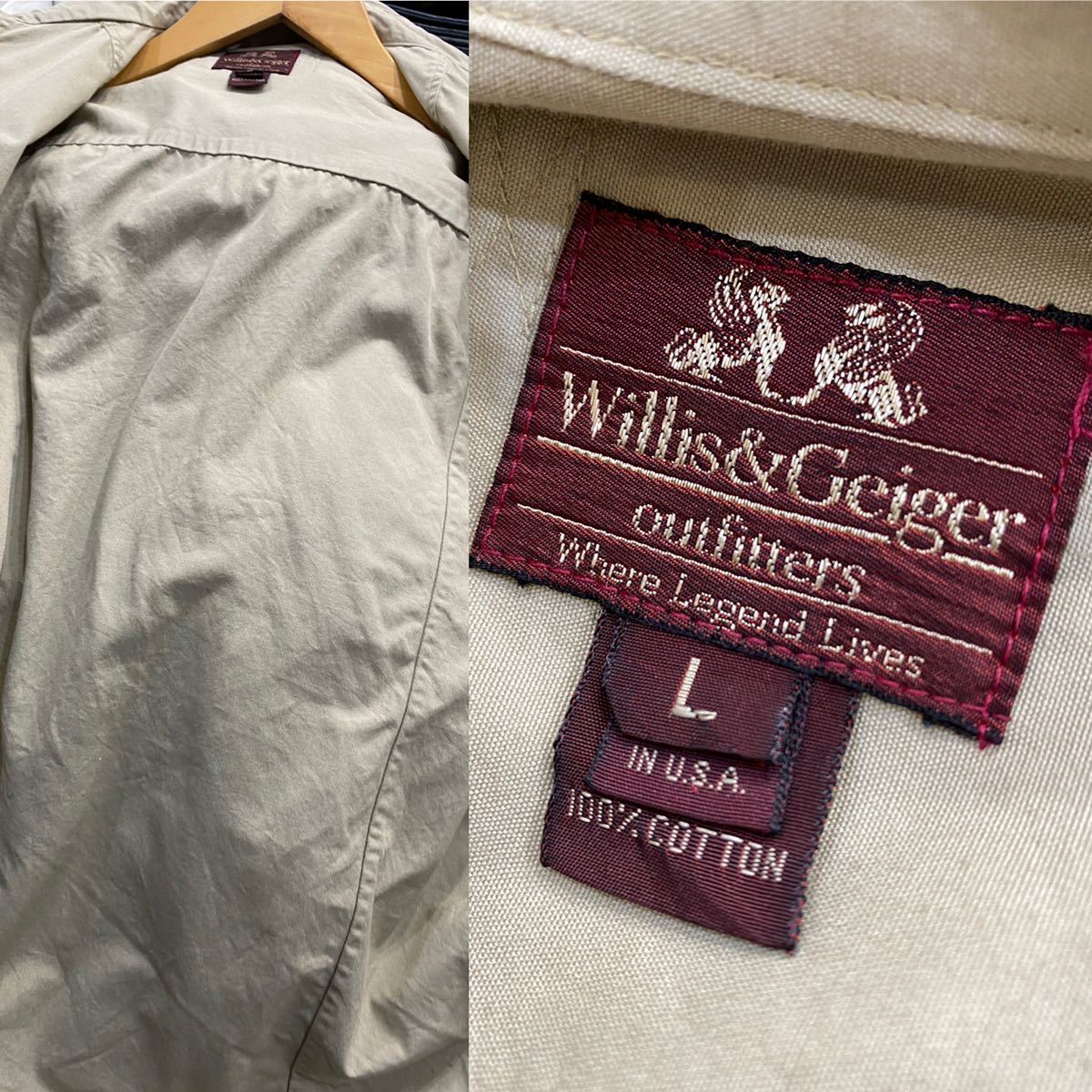 ○USA製 Willis&Geiger ウィリス&ガイガー サファリジャケット シャツ