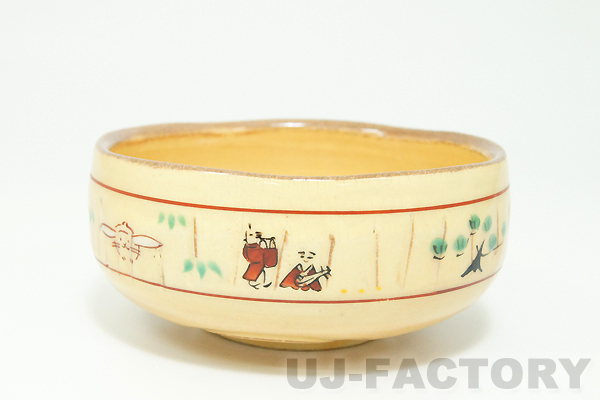 【赤膚焼/奈良：大塩正 作】奈良絵粉引旅茶碗 (2個セット)_画像7