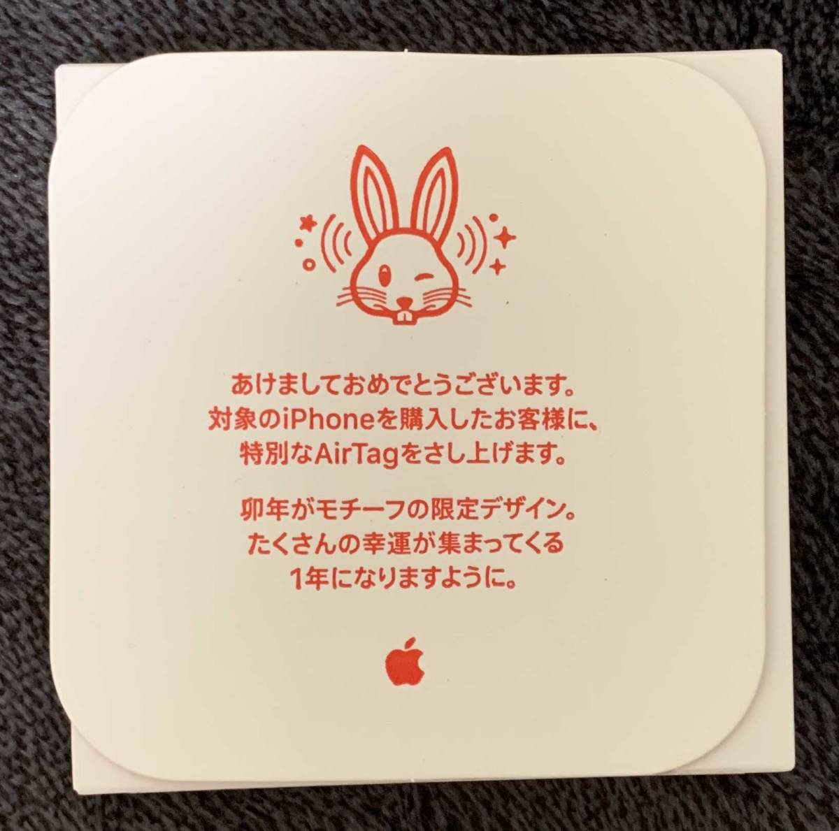 新品未開封】Apple AirTag 限定デザイン 2023 兎 うさぎ ウサギ