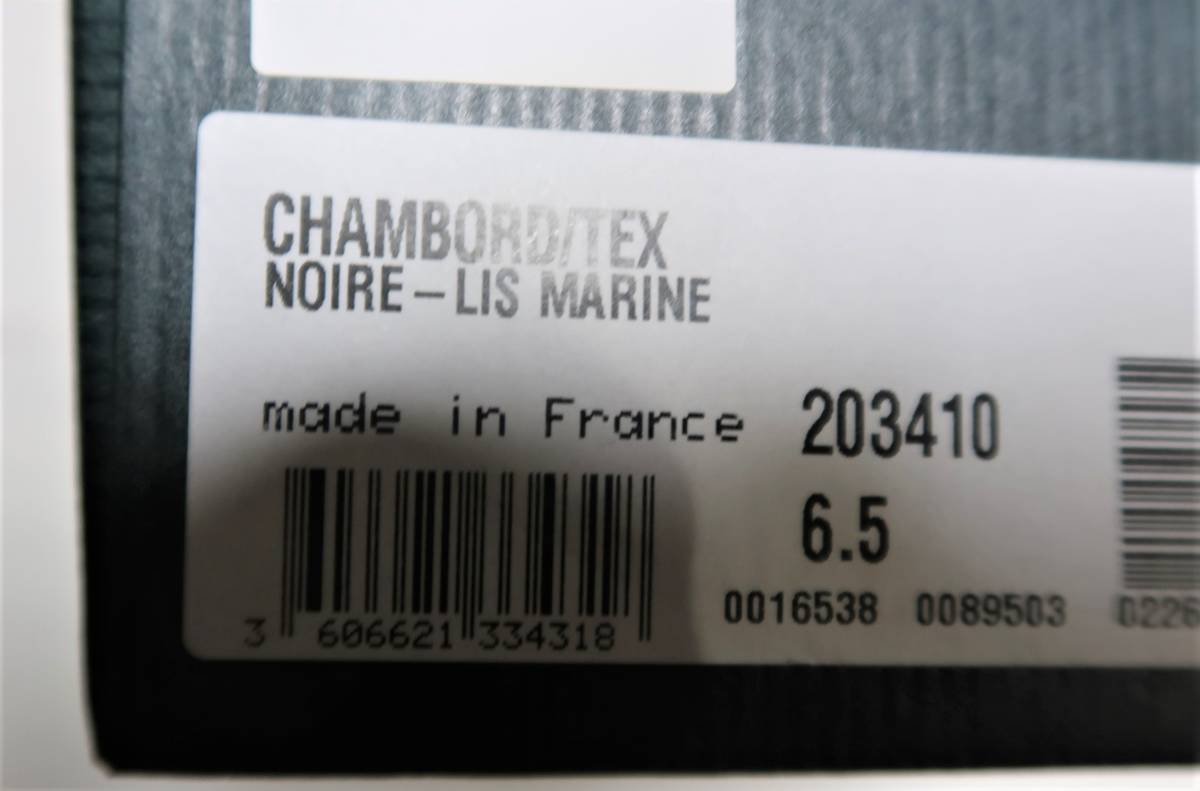 《送料無料・新品》Paraboot（パラブーツ）CHAMBORD/TEX NOIRE-LIS MARINE サイズ：6.5(JPN参考サイズ25cm) /UNITED ARROWS
