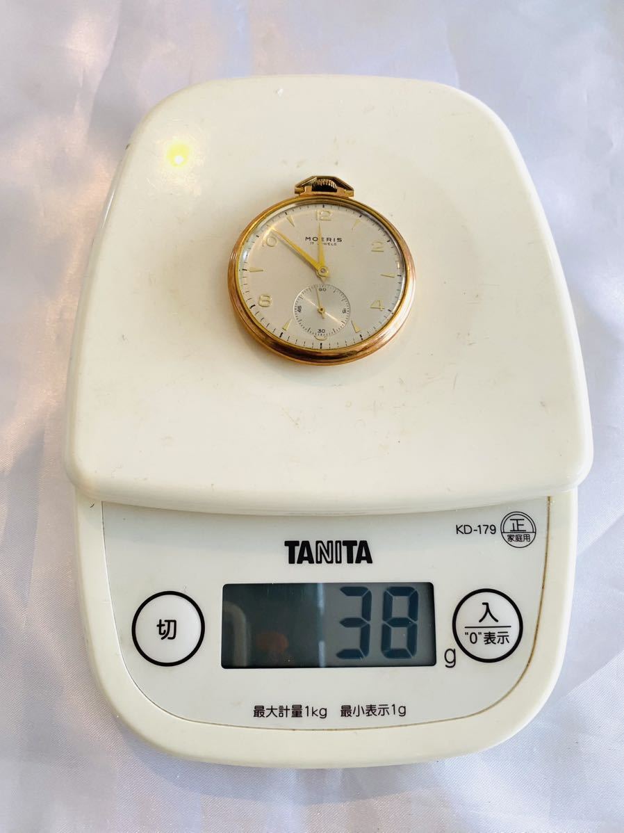 懐中時計 MOERIS モーリス 17JEWELS 17石 18K 18金 750刻印有り 総重量
