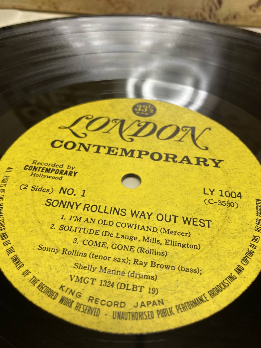 JPN 1ST PRESS！良好LP！ソニー・ロリンズ Sonny Rollins / Way Out West KING LY1004 ペラジャケ RAY BROWN CONTEMPORARY 1957 JAPAN NM_画像2