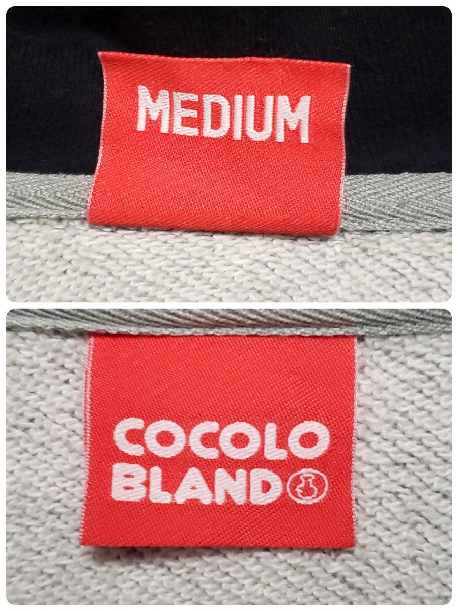 COCOLO BLAND】ココロブランド 刺繍ロゴ フードロゴ パーカー M 