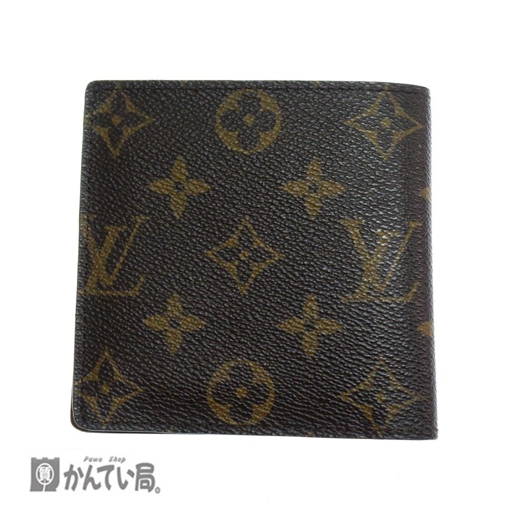 ヤフオク! - 美品 LOUIS VUITTON モノグラム 二つ折り財布 ポ...