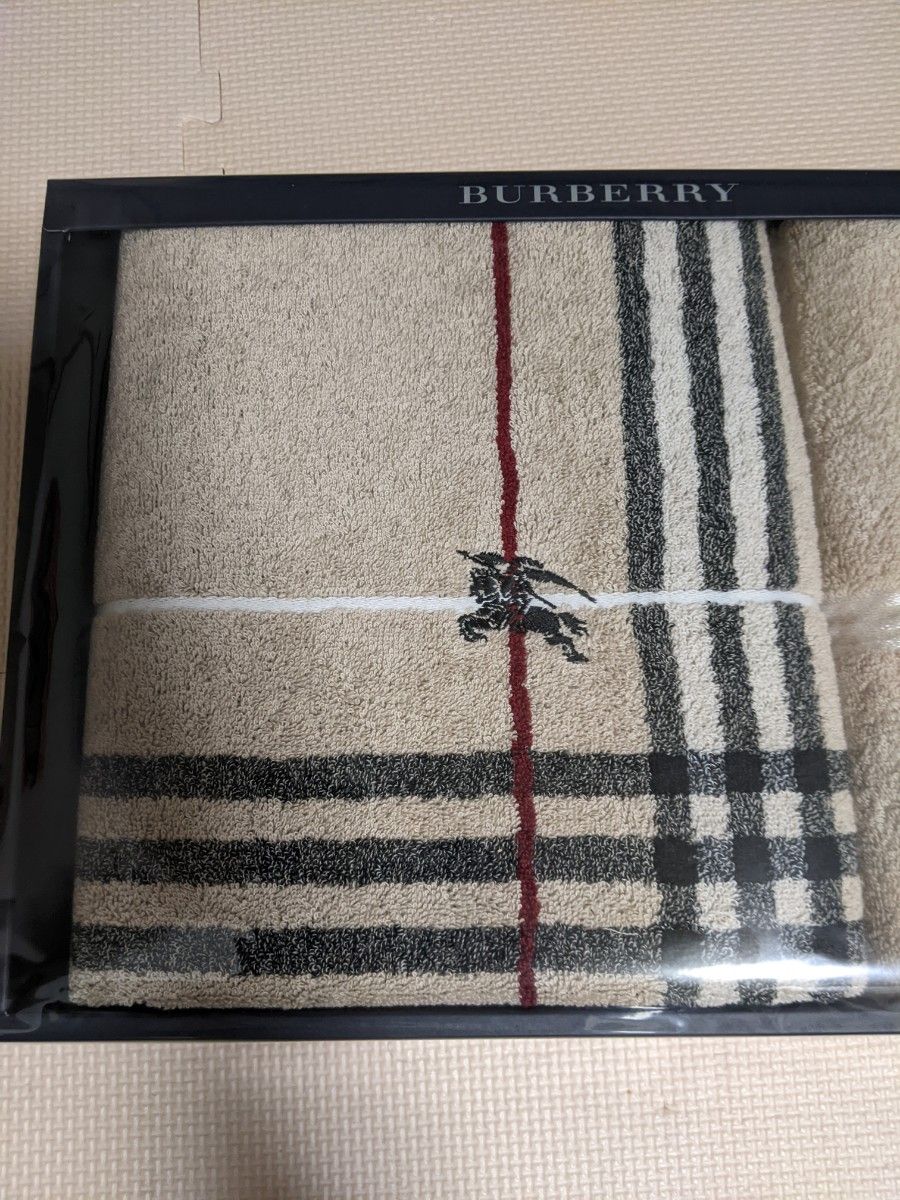 【新品未使用 箱なし】BURBERRY バスタオル フェイスタオル セット バーバリー
