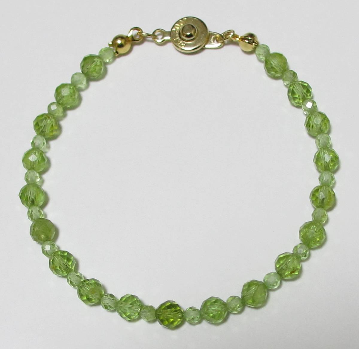 bzg# natural stone bracele # peridot 3