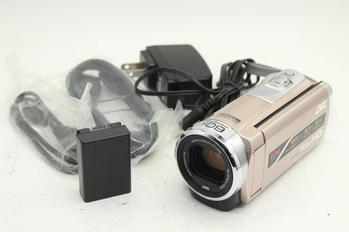JVC SD対応 8GBメモリー内蔵フルハイビジョンビデオカメラ（ピンクゴールド( 良品)