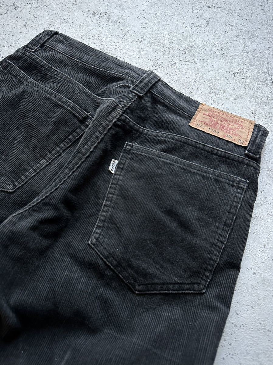 60s-70s LEVI’S BIG-E 518 CORDUROY BLACK VINTAGE リーバイス ビッグE 518-1759 コーデュロイパンツ ブラック オールド ビンテージ / 519_画像4