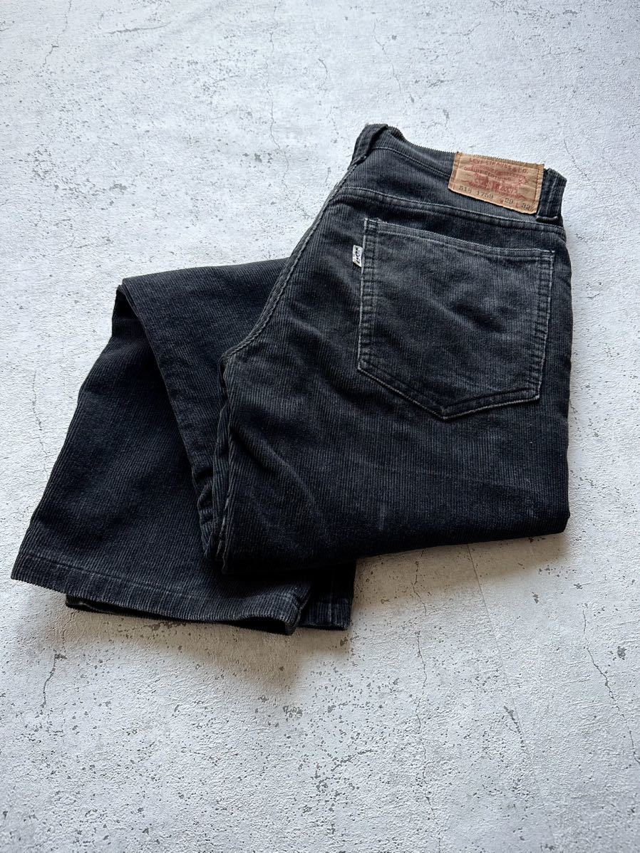 60s-70s LEVI’S BIG-E 518 CORDUROY BLACK VINTAGE リーバイス ビッグE 518-1759 コーデュロイパンツ ブラック オールド ビンテージ / 519_画像1