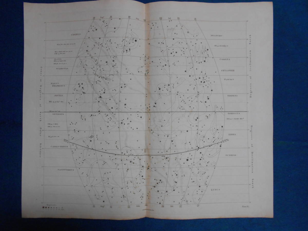 即決1811年英国『ウオラストン星図第4図』星座早見盤、天文暦学書、アンティーク、Astronomy, Star map, Celestial chart, Planisphere - 天文、宇宙 即決1811年英国『ウオラストン星図第4図』星座早見盤、天文暦学書、アンティーク、Astronomy, Star map, Celestial chart, Planisphere - 天文、宇宙