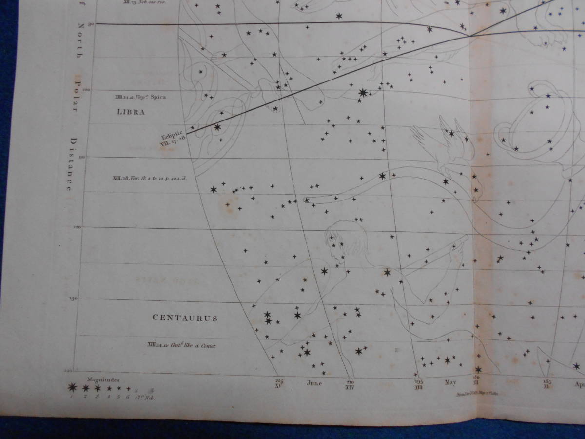 即決1811年英国『ウオラストン星図第6図』星座早見盤、天文暦学書、アンティーク、 即決1811年英国『ウオラストン星図第6図』星座早見盤、天文暦学書、アンティーク、