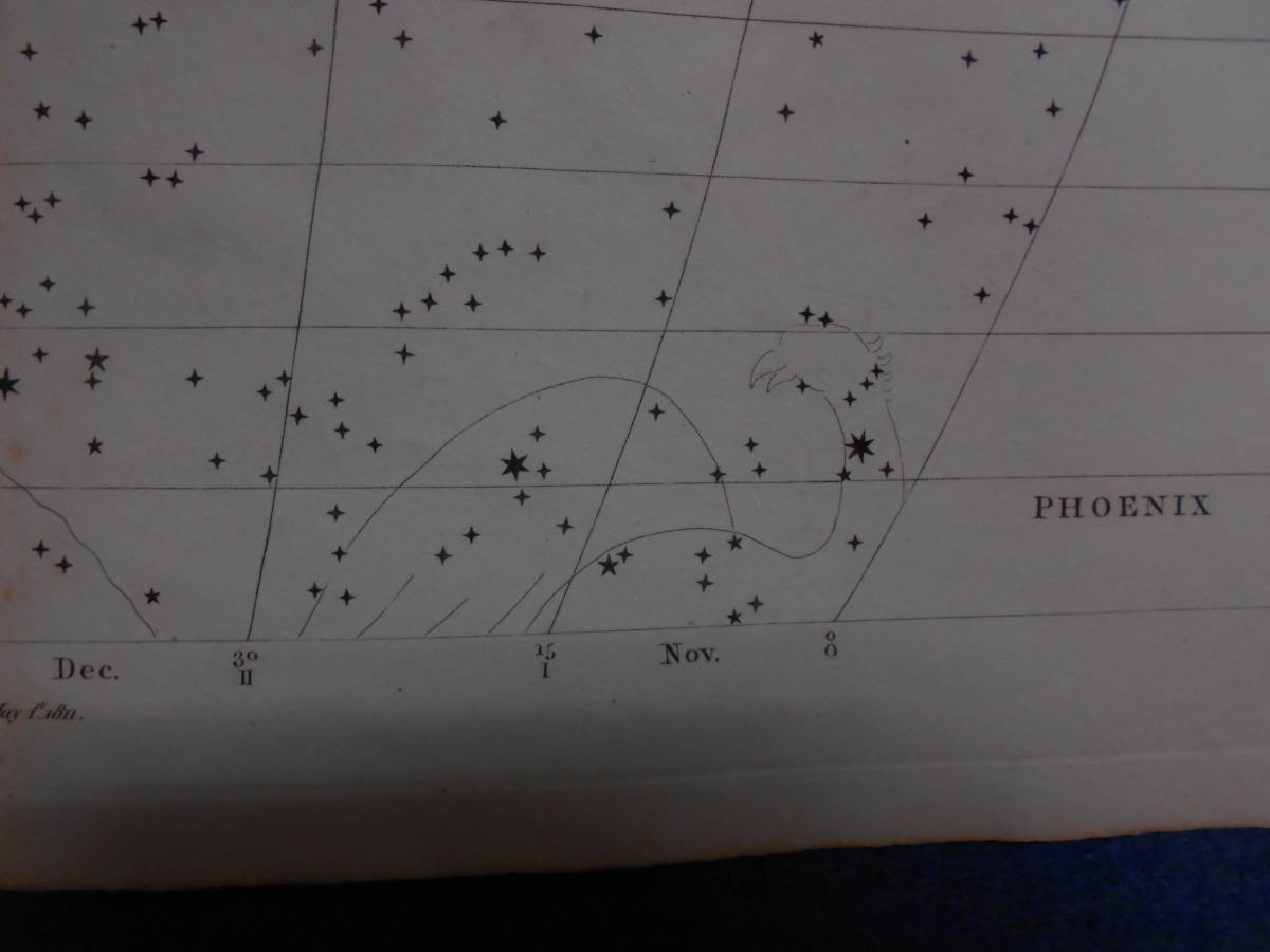即決1811年英国『ウオラストン星図第9図』星座早見盤、天文暦学書、アンティーク、Astronomy, Star map, Celestial chart, Planisphere