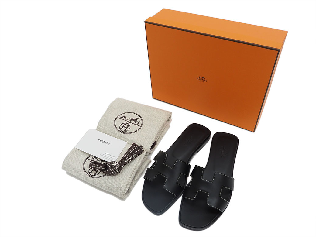 ヤフオク! - 未使用 エルメス HERMES オラン サンダル 37.5(2...
