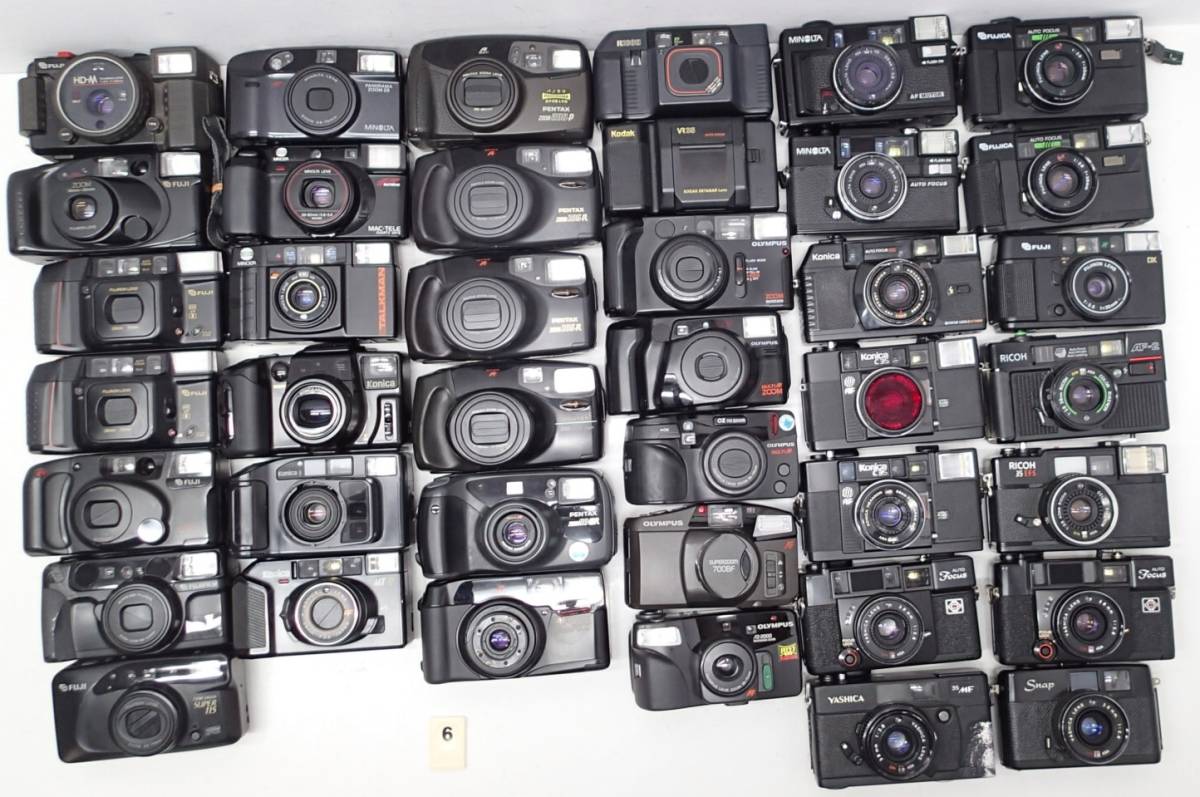 M6D 大量 ４０台 コンパクト フィルム カメラ ポケット ヤシカ コダック オリンパス コニカ リコー 35 FUJIFILM HD-M 等 ジャンクの画像1