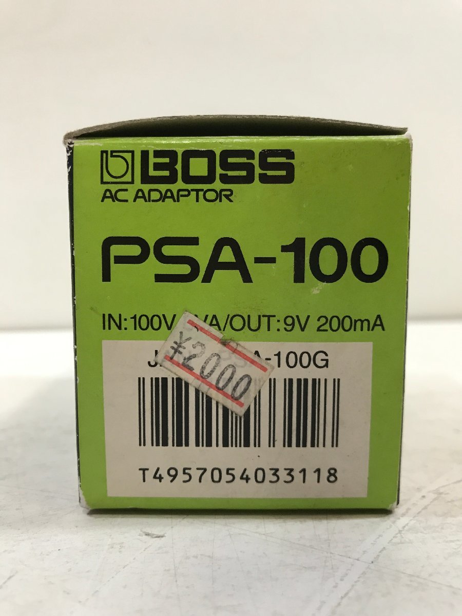 [ adaptor operation normal box attaching ]BOSS PSA-100G INPUT AC100V OUTPUT DC9V 200mA cable power supply adaptor Roland made in Japan AC adaptor *