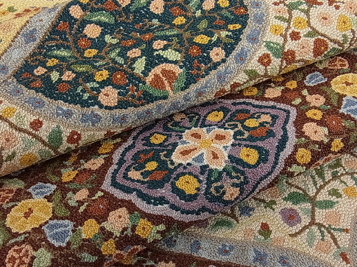 新品入荷 平和屋着物□六通柄袋帯 総相良刺繍 吉祥花文 逸品 rv4228