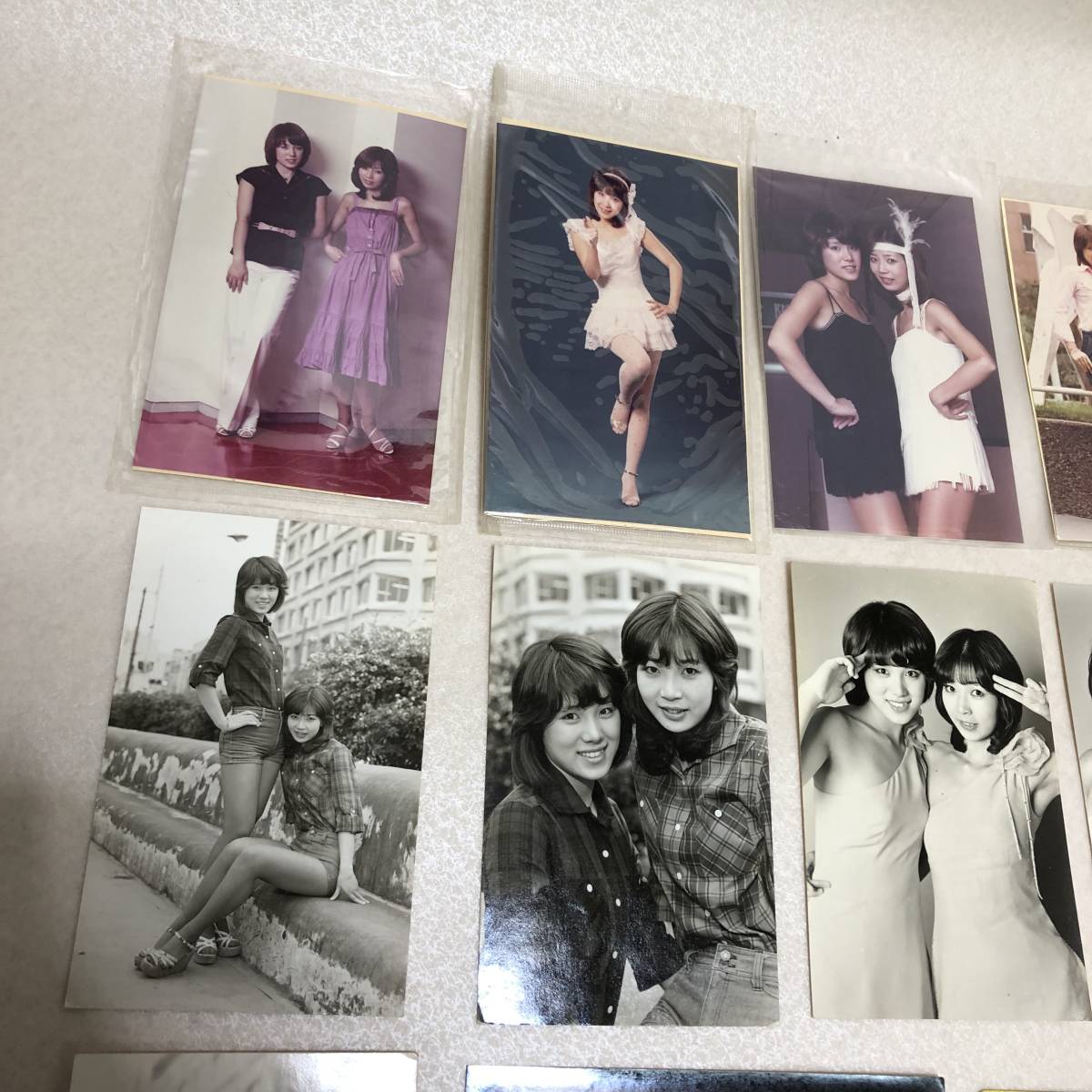 メール便無料】 ピンクレディー パネル写真 時計 動作品 当時物 元箱