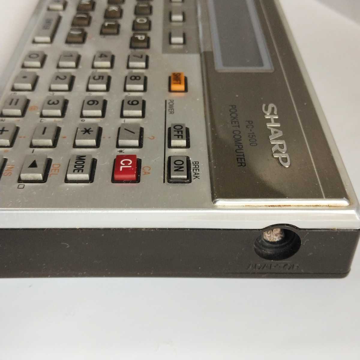 SHARP pocket computer -PC-1500 operation goods, but with defect 