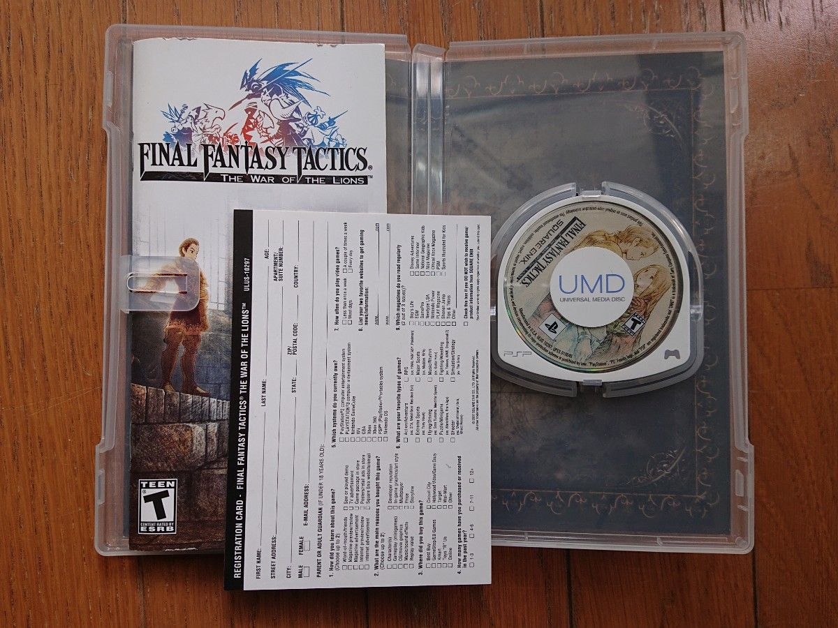 PSP北米版　ファイナルファンタジータクティクス 獅子戦争  Final Fantasy Tactics