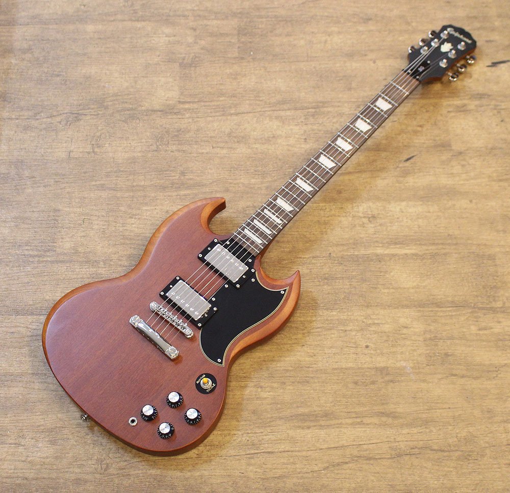 ☆Epiphone/エピフォン Worn G-400 Worn Brown SG エレキギター 木目