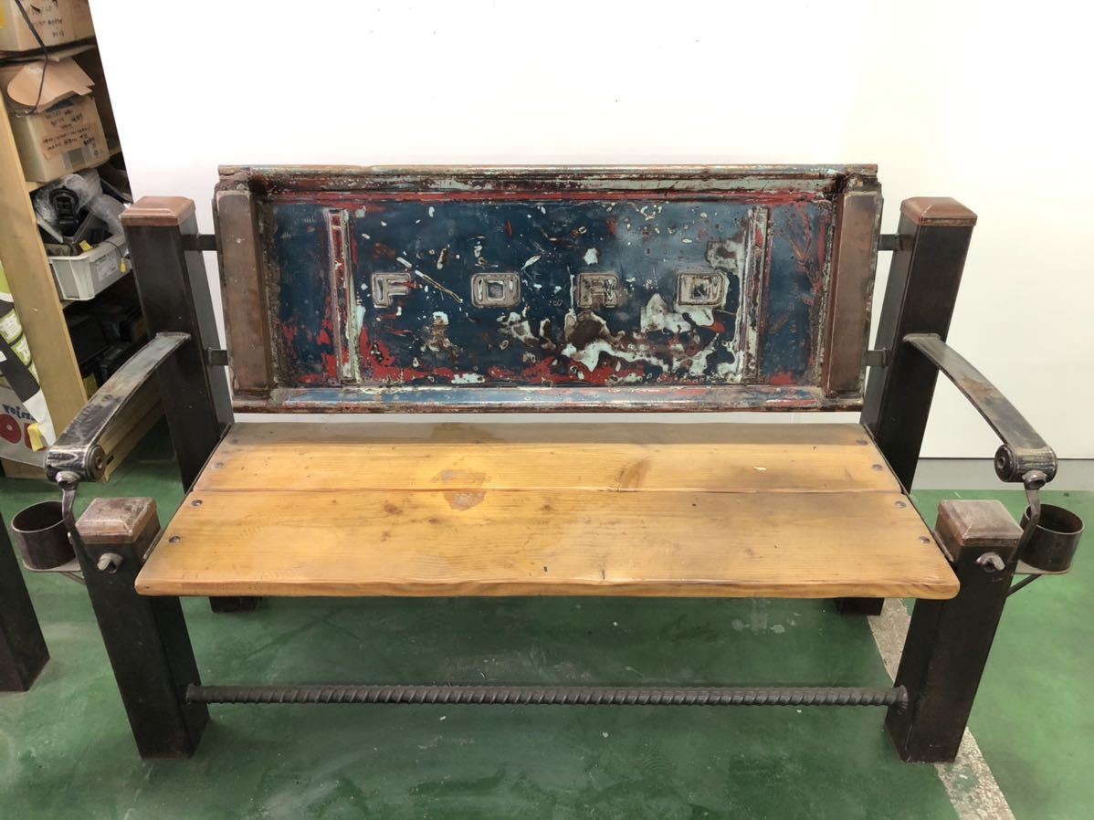  Vintage bench Ford ( реальный машина задняя торцевая дверь использование ) american смешанные товары american гараж Ame машина нравится . person .. * самовывоз!!