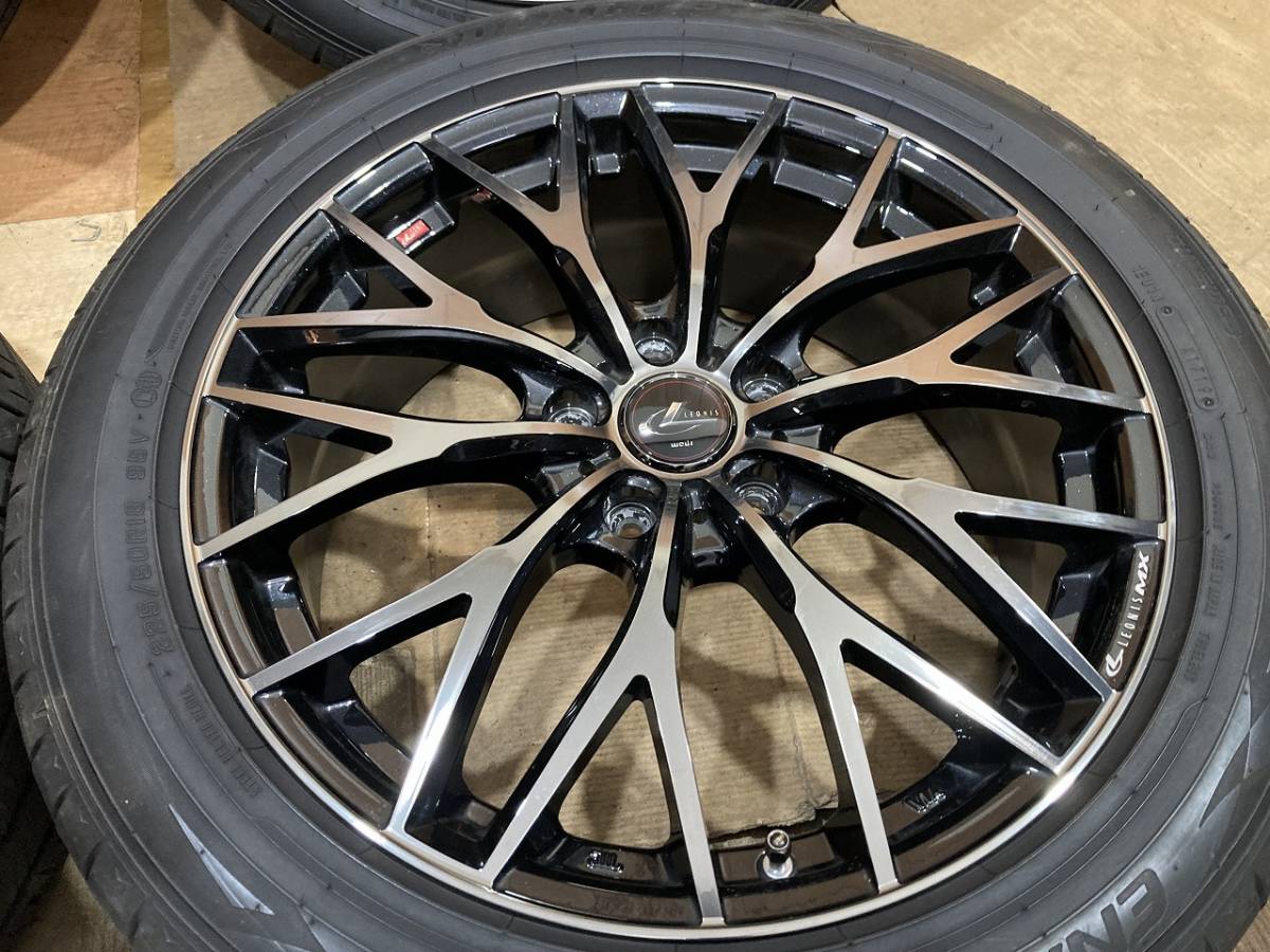 WEDS ウェッズ レオニス MX 18×7J 5穴 PCD114.3 オフセット +53 ダンロップ ENASAVE RV505 225/50R18 9分山 19年製 4本 札幌近郊引取OK_画像4