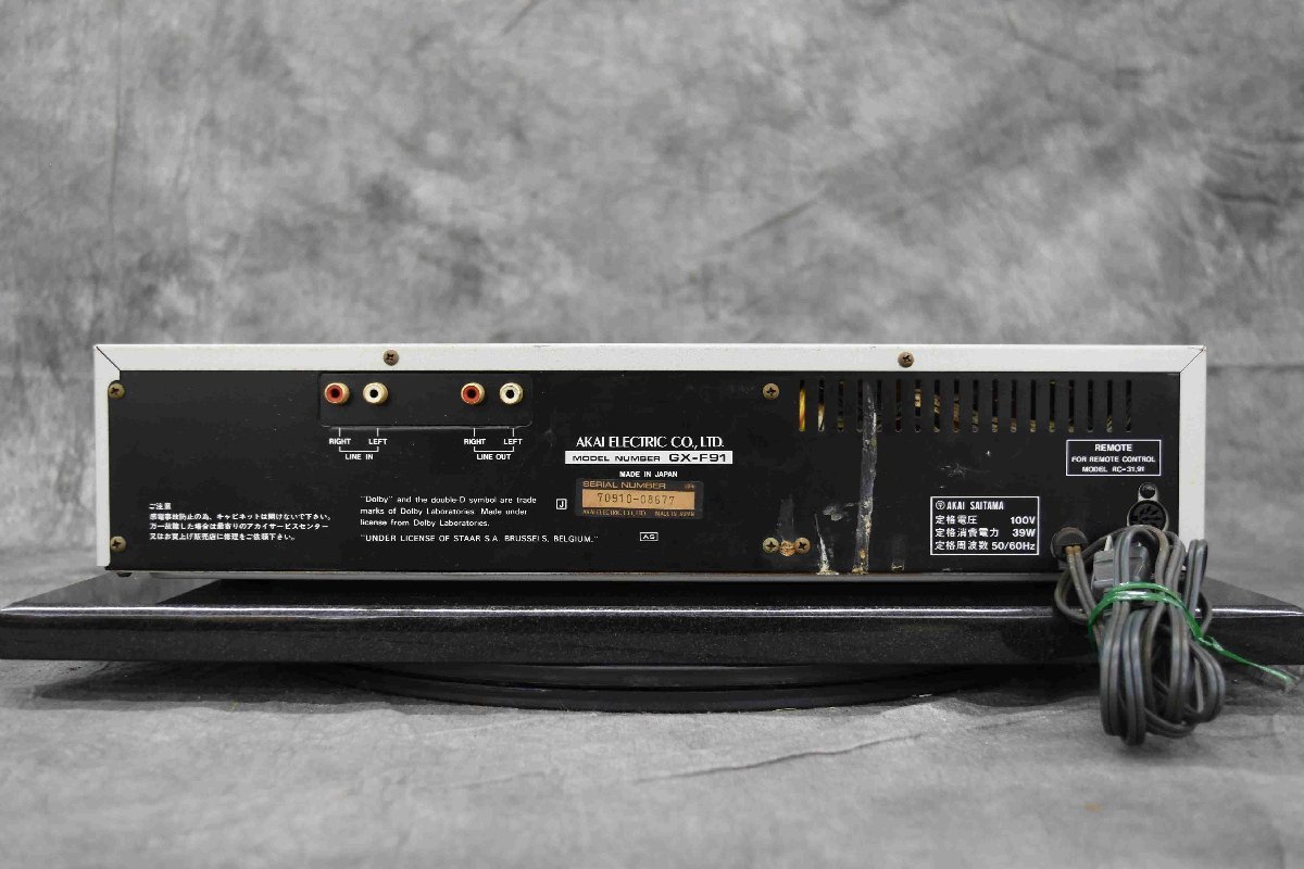 Yahoo!オークション - F AKAI GX-F91 カセットデッキ アカイ Yahoo!オークション - F AKAI GX-F91 カセットデッキ アカイ