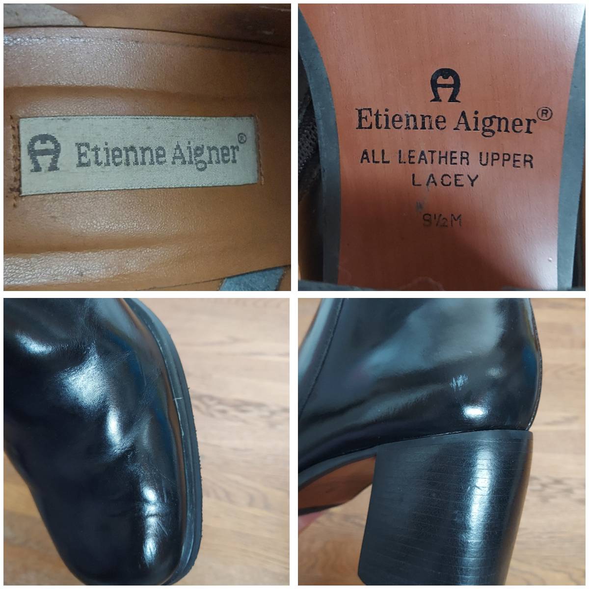 アイグナー Aigner Etienne AignerEtienne エティエンヌ ショートブーツ ブーツ アンクルブーツ vintage ヴィンテージ 古着 ビンテージ 黒