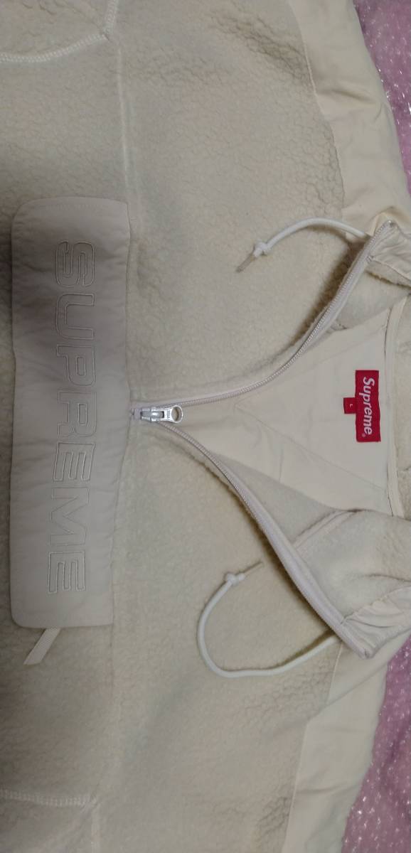 supreme polartec Fleece　hooded half zip pullover シュプリーム　ポーラテック　フリース　ハーフジップ　アノラック　パーカー　L_画像4