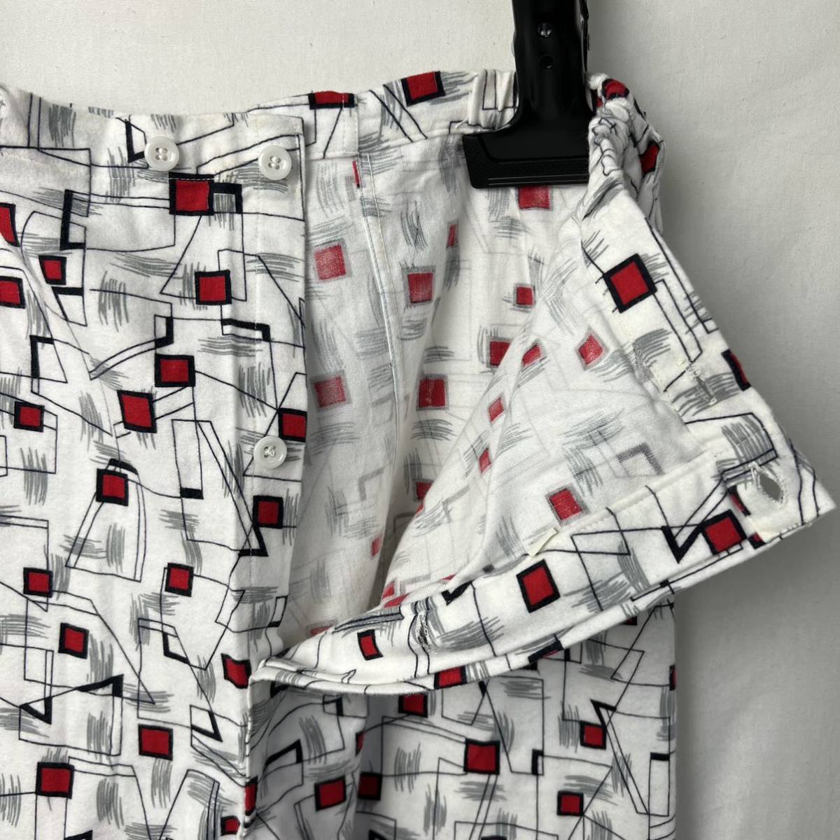 50s Vintage BRENT принт фланель пижама брюки атомный рисунок . какой . рисунок M неиспользуемый товар 
