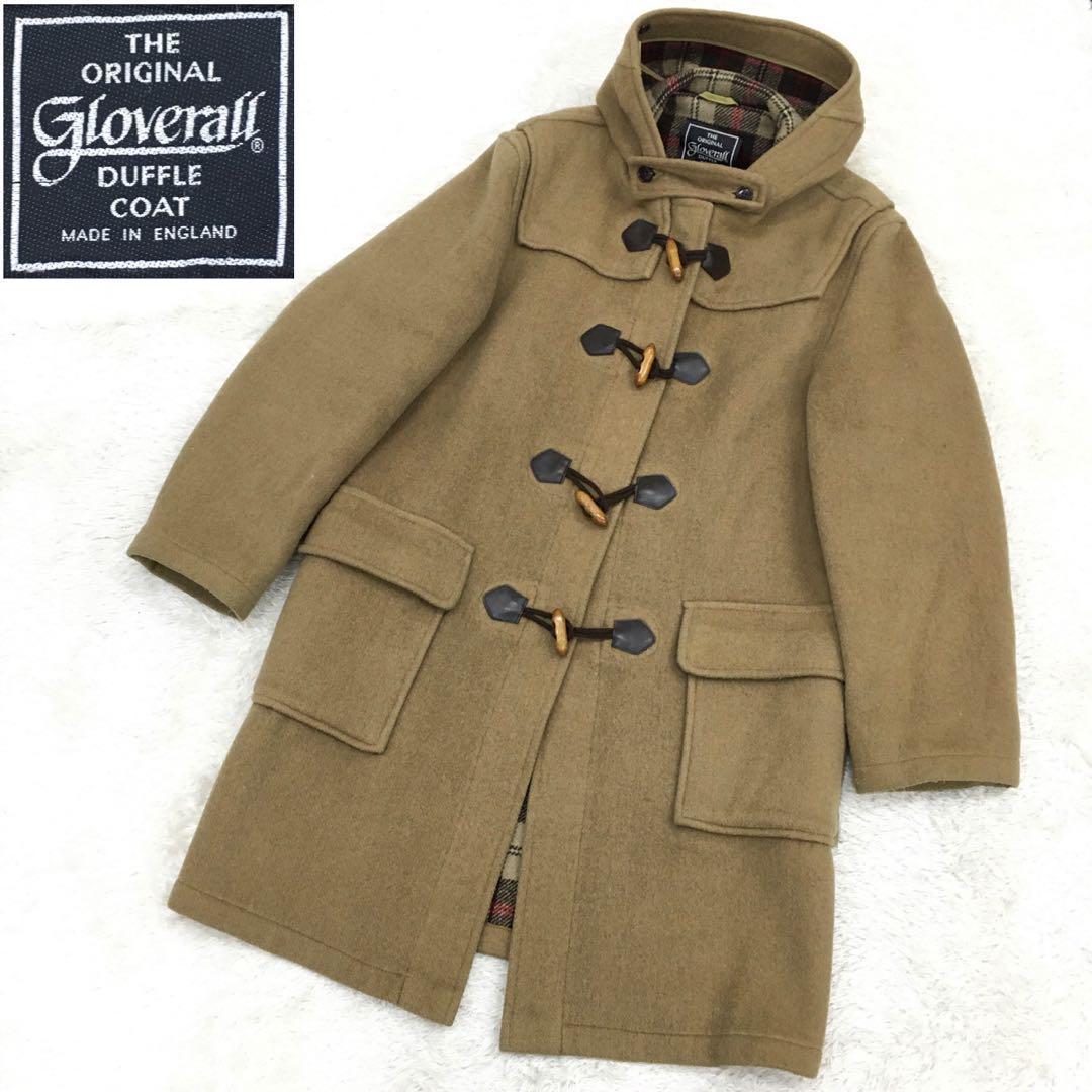 THE ORIGINAL Gloverall DUFFLE COATg Rover all duffle coat lining check England Britain made men's size 38
