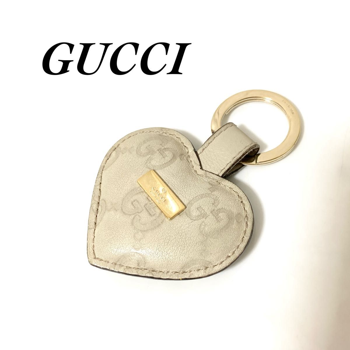 GUCCI グッチ GG シマ レザー ハート キーリング キーホルダー|PayPay