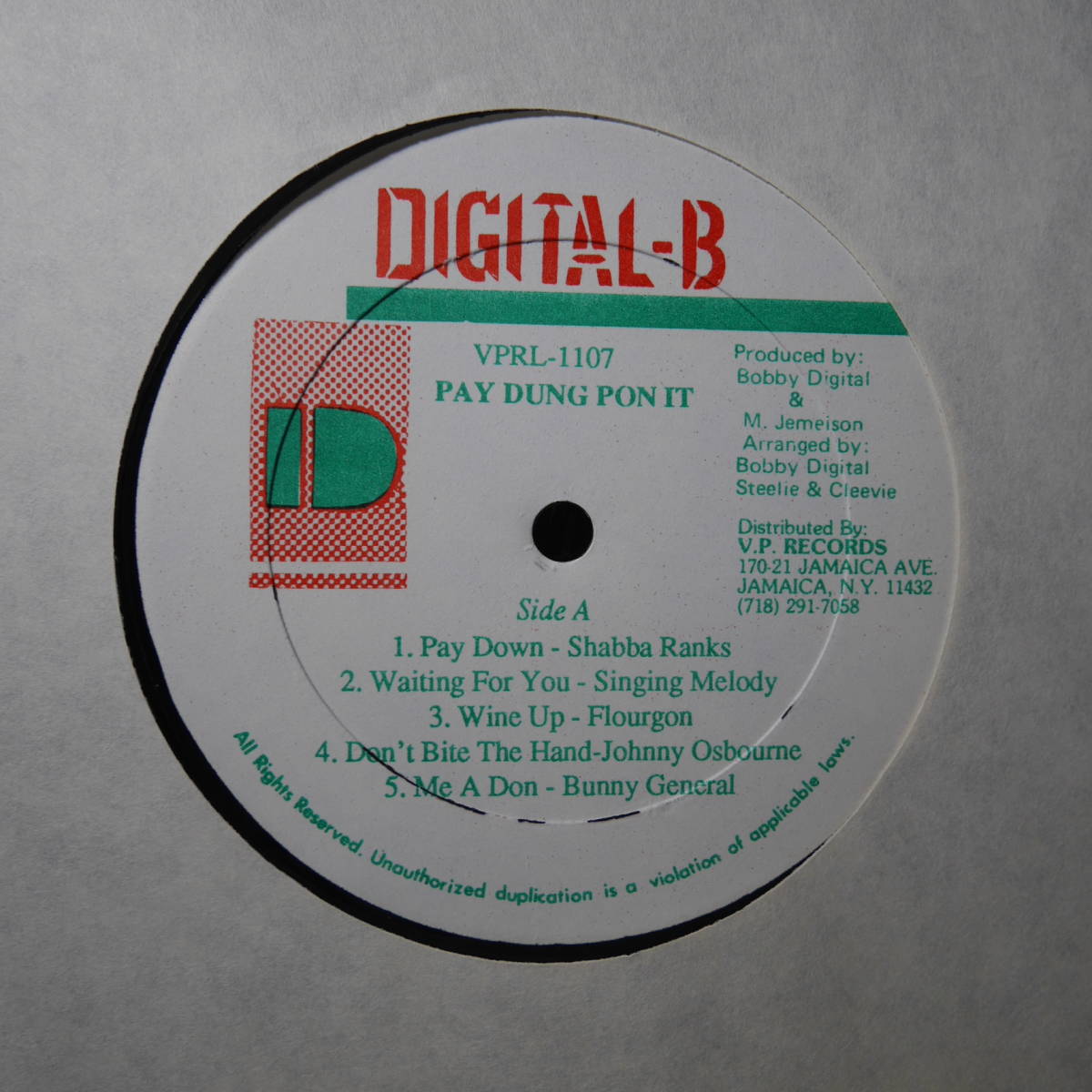 アナログ ● 輸入盤～Various Pay Down Pon It レーベル:Digital-B VPRL 1107_画像5