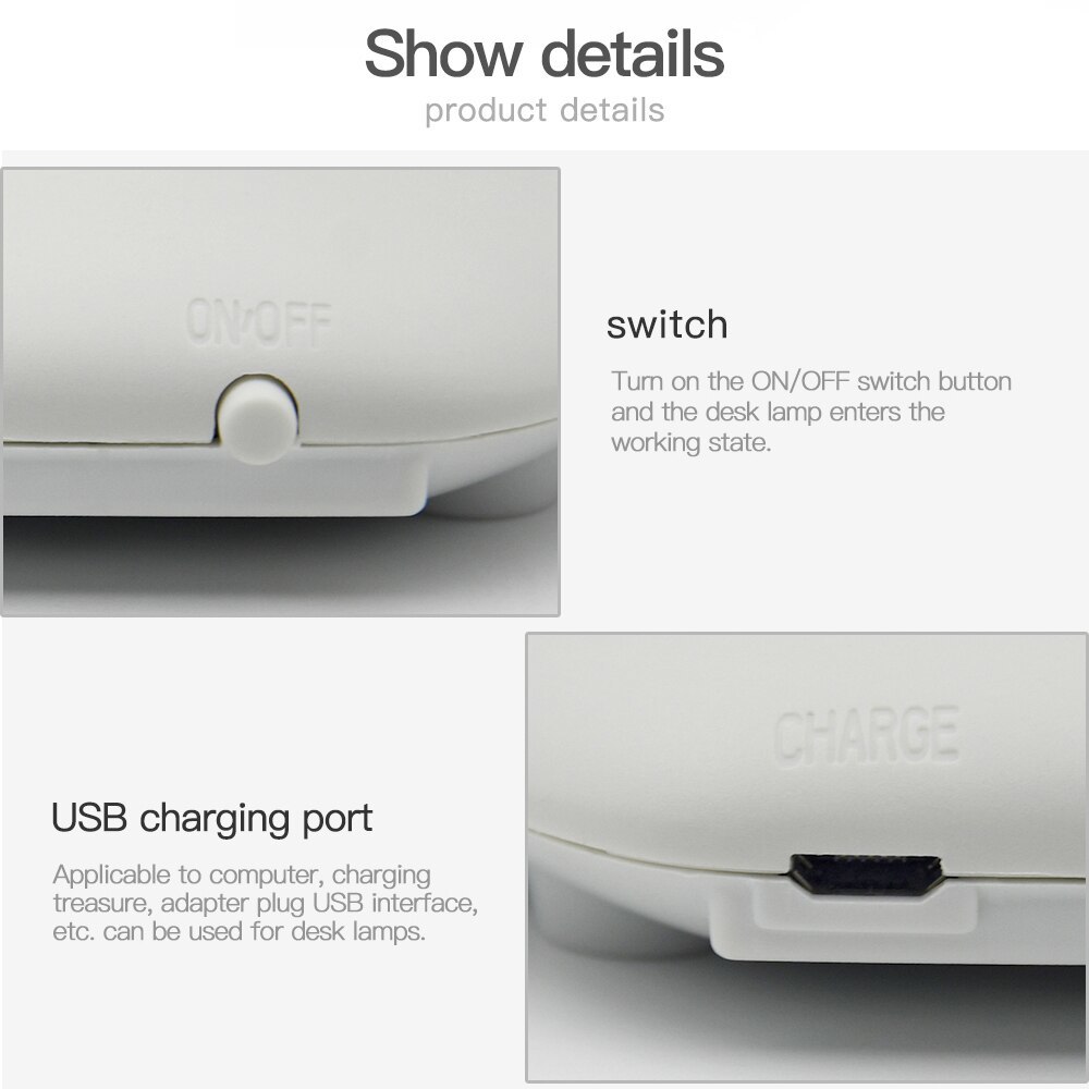新商品 電気スタンド タッチセンサー調光 LED デスク ライト 卓上 緊急用可能 3段階調光調色 360°回転可能 USB充電式_画像6