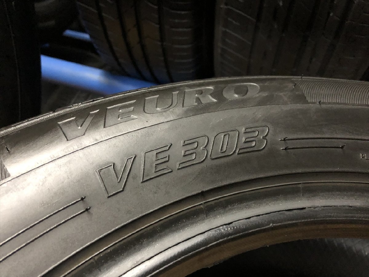 N-0372【中古タイヤ】225/60R16 DUNLOP VEURO VE303 8~9分山×2本 セルシオ【福岡 店頭交換もOK】_画像7