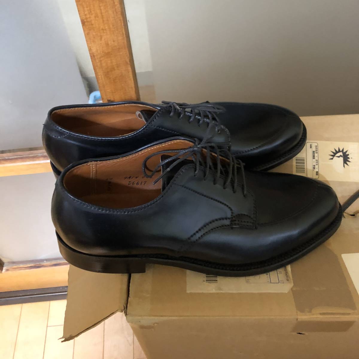 未使用 ALDEN D6617 Vチップ Black 6.5D オールデン 黒 リジェクト品