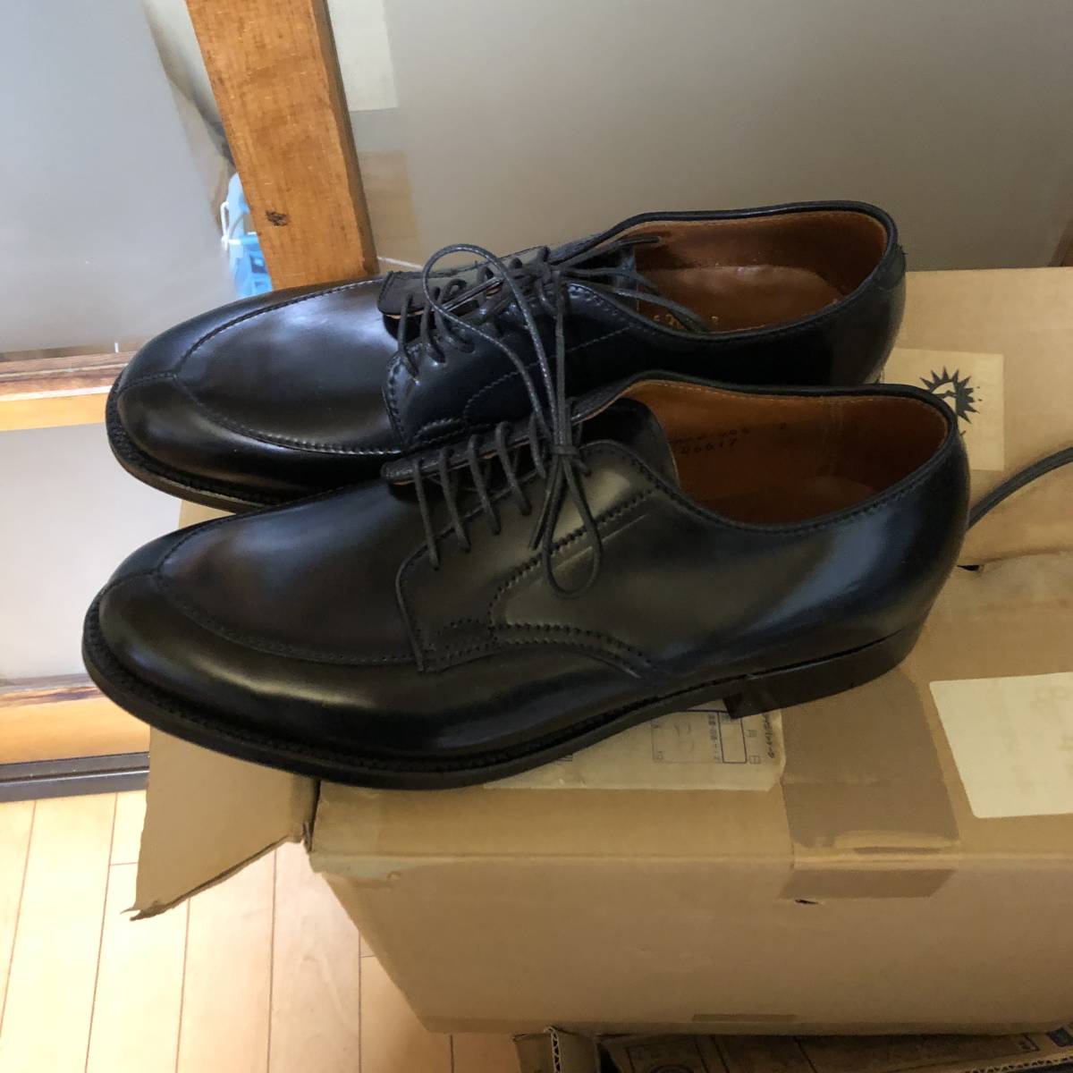未使用 ALDEN D6617 Vチップ Black 6.5D オールデン 黒 リジェクト品