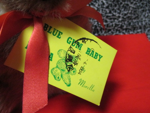 *BLUE GUM BABY KOALA Morlle koala soft toy real red ribbon Australia tag equipped 