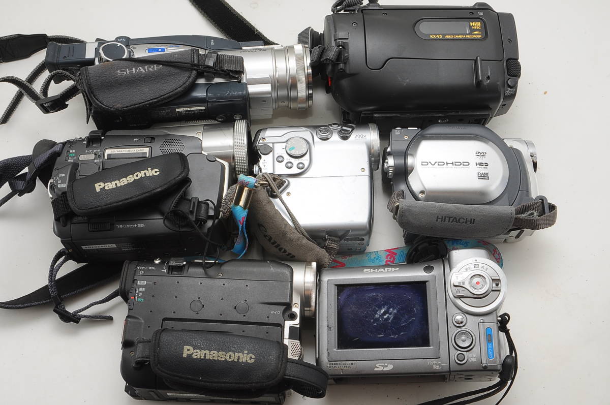 [CB28]ビデオカメラ大量まとめセット Canon Panasonic Victor SHARP など Hi8 miniDV ミニDV デジタルビデオカメラ ジャンクの画像6