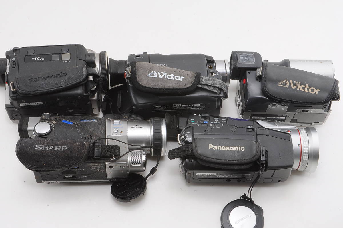 [CB30]ビデオカメラ大量まとめセット Canon Panasonic Victor SHARP HITACHI など miniDV ミニDV デジタルビデオカメラ ジャンクの画像6