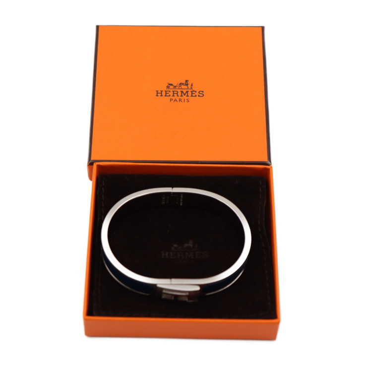 HERMES エルメス ジェットバングル ブレスレット メタル シルバー