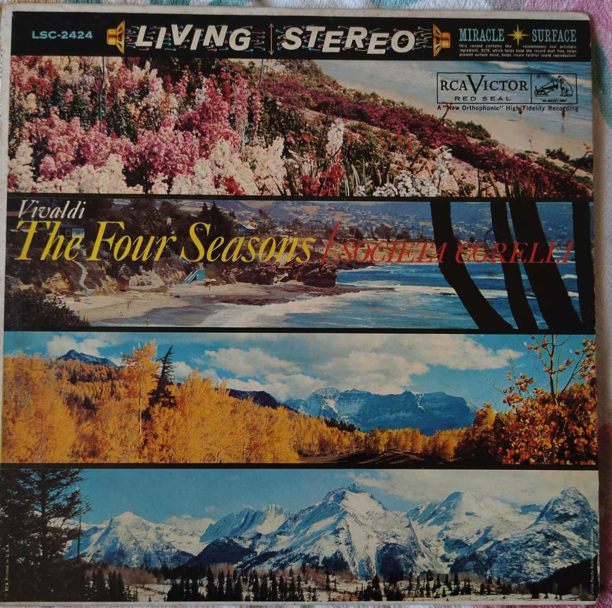 usLP SOCIEAT CORELLI // THE FOUR SEASONS イタリア録音 1960年発売 初期のステレオ録音_画像1