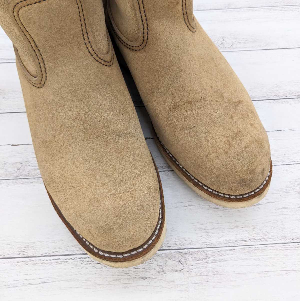 RED WING レッドウイング ペコスブーツ 8168 スエード ベージュ US9.5 27.5cm_画像2
