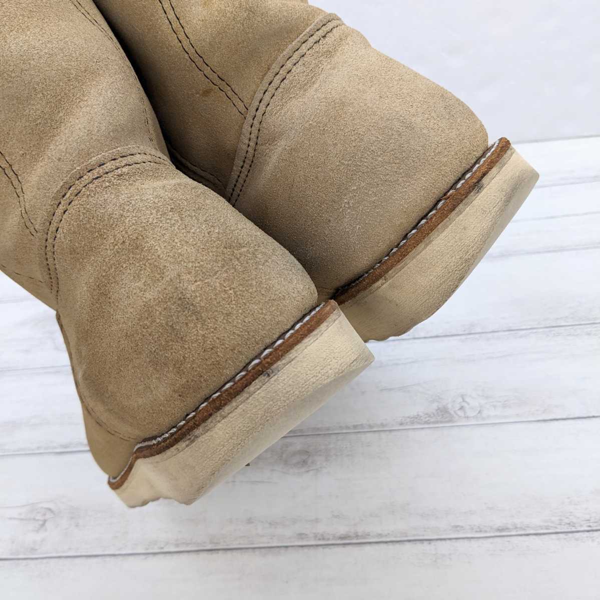 RED WING レッドウイング ペコスブーツ 8168 スエード ベージュ US9.5 27.5cm_画像9