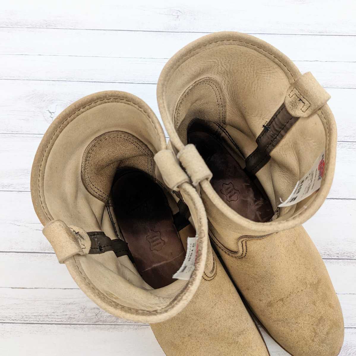 RED WING レッドウイング ペコスブーツ 8168 スエード ベージュ US9.5 27.5cm_画像3