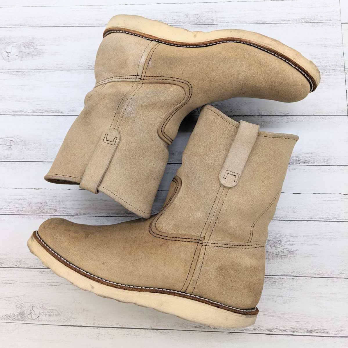 RED WING レッドウイング ペコスブーツ 8168 スエード ベージュ US9.5 27.5cm_画像6